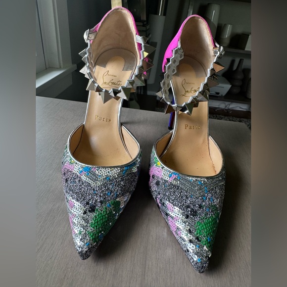 Christian Louboutin multi-colored Heel Shoes EU 38.5 - Picture 5 of 11